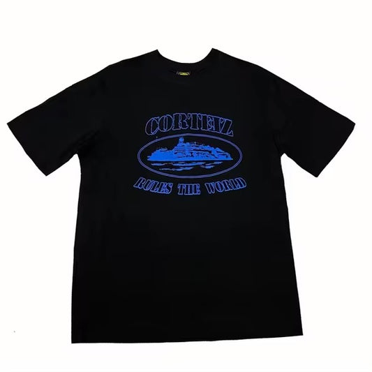 CORTEIZ ALCATRAZ TEE BLACK BLUE (OLD BLANK)