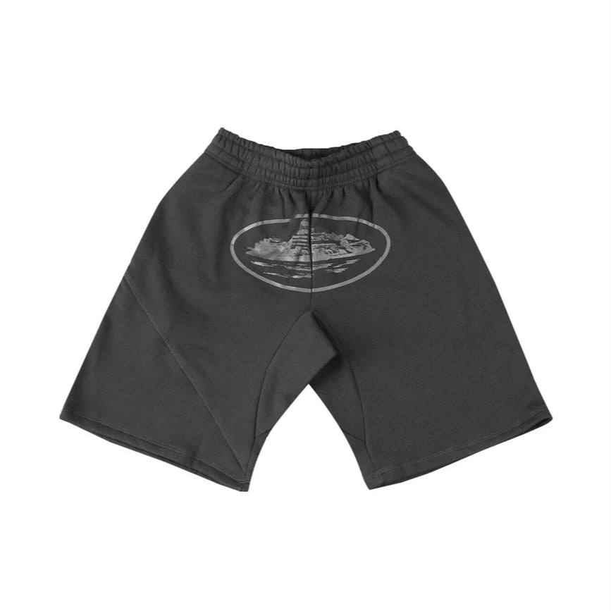 CORTEIZ ALCATRAZ COTTON SHORTS TRIPLE BLACK