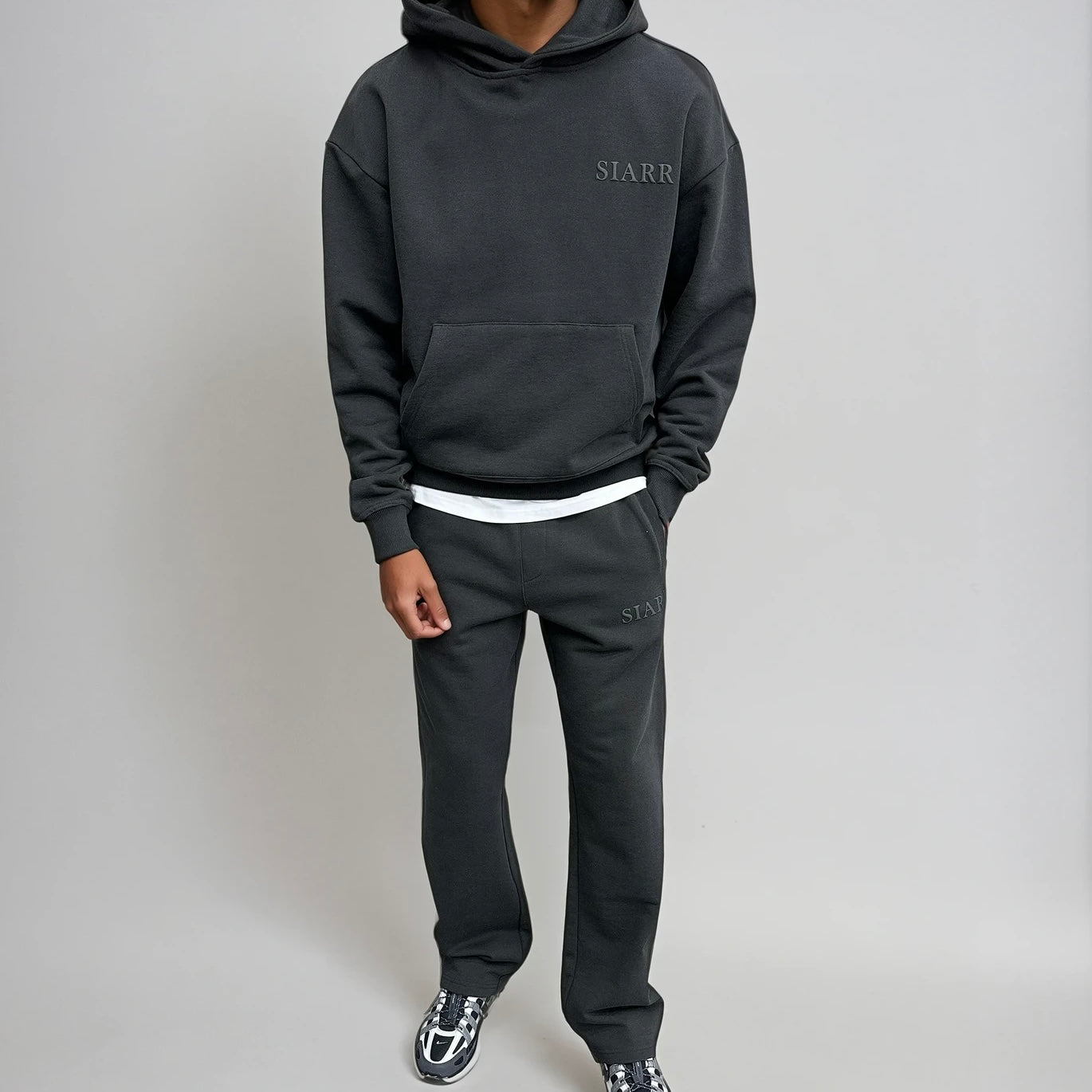 Siarr Puff Hoodie Charcoal