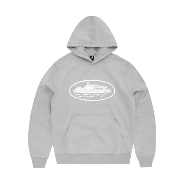 CORTEIZ ALCATRAZ HOODIE GREY / WHITE