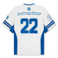 BROKEN PLANET FOOTBALL JERSEY TEE WHITE BLUE