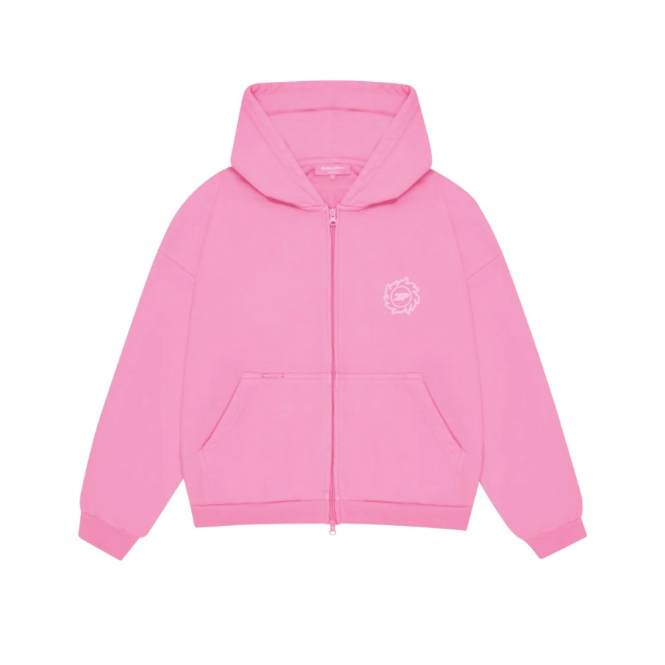 BROKEN PLANET SUN ZIP UP HOODIE ‘PINK’