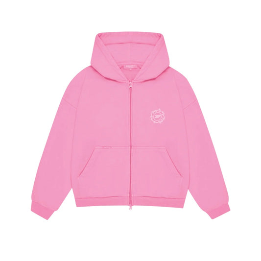 BROKEN PLANET SUN ZIP UP HOODIE ‘PINK’