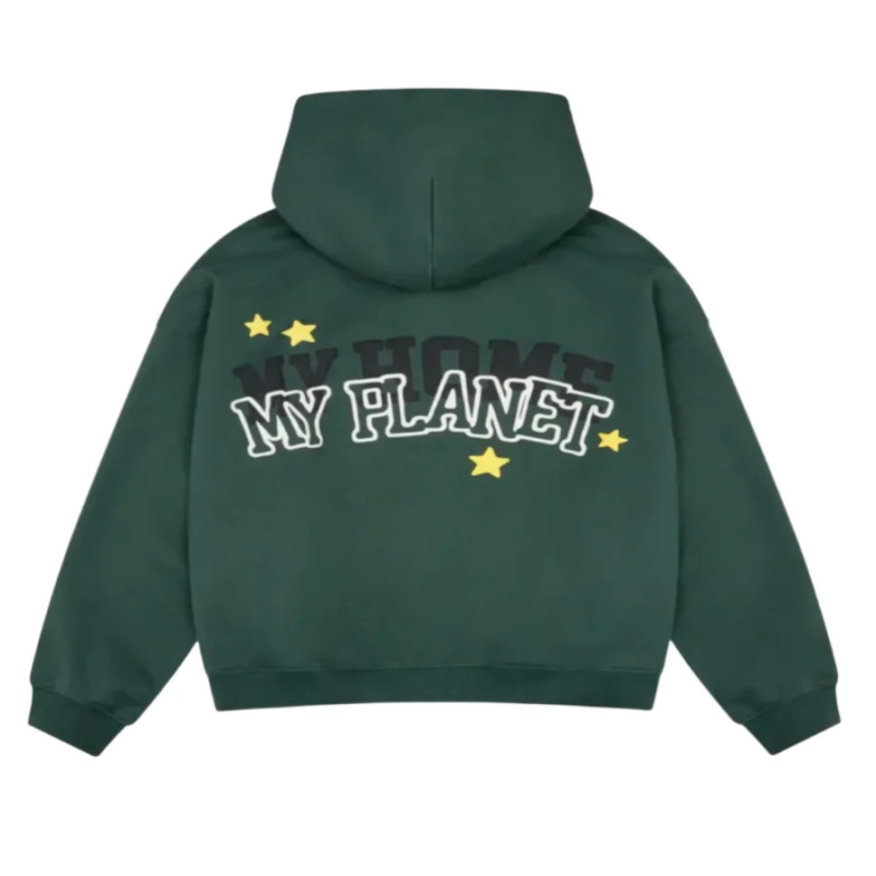 BROKEN PLANET ZIP UP HOODIE ‘MY PLANET’