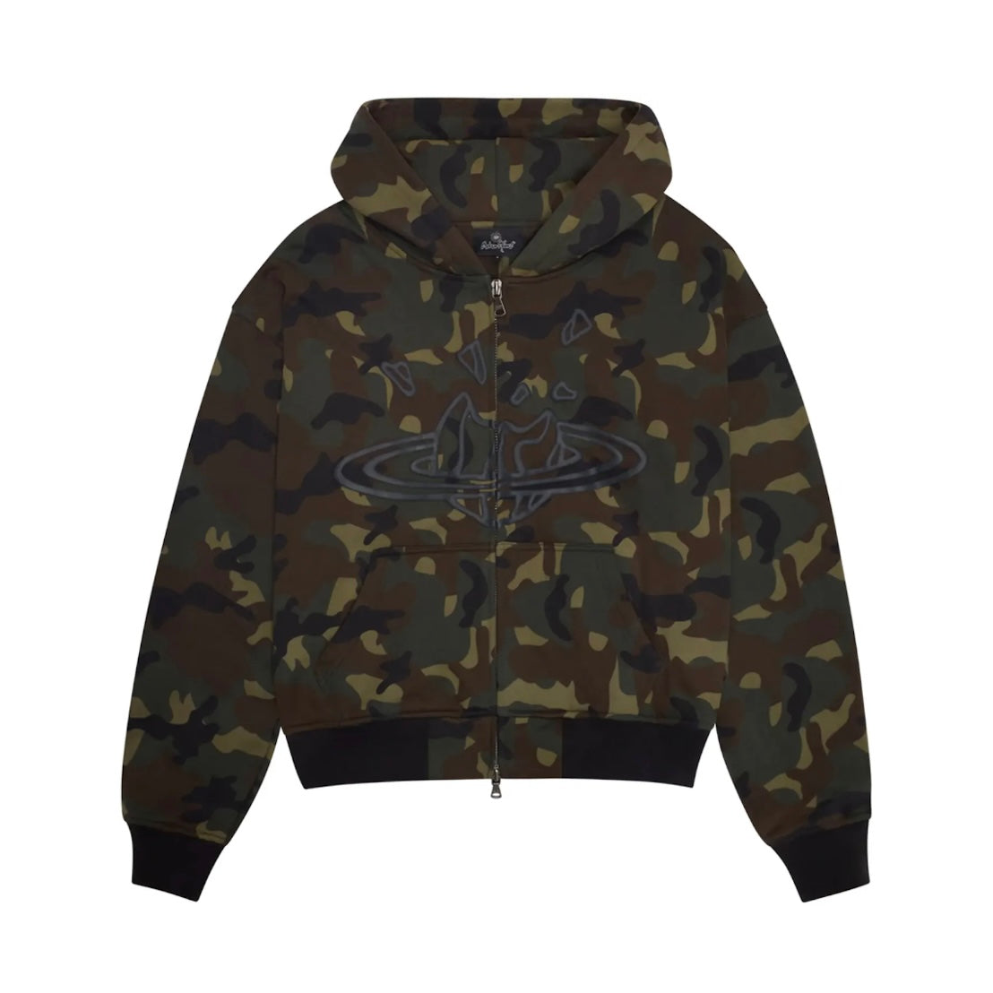 BROKEN PLANET ZIP UP HOODIE ‘CAMO GREEN’