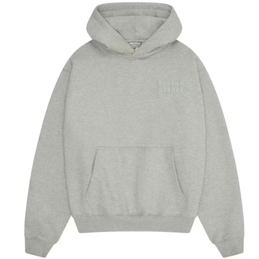 BROKEN PLANET BASICS HOODIE HEATHER GREY