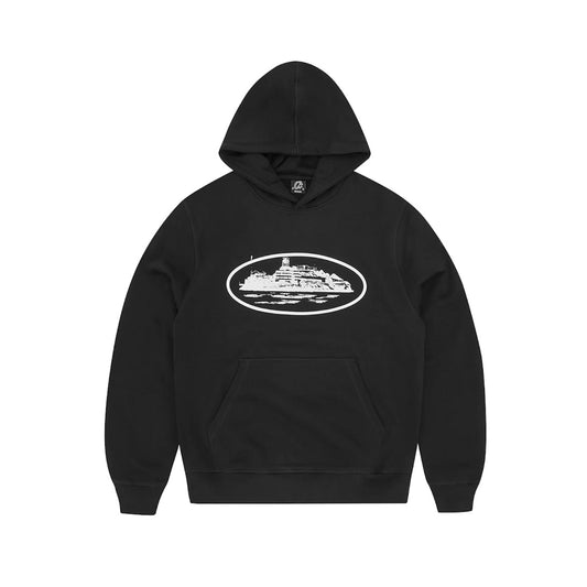 CORTEIZ ALCATRAZ HOODIE BLACK / WHITE