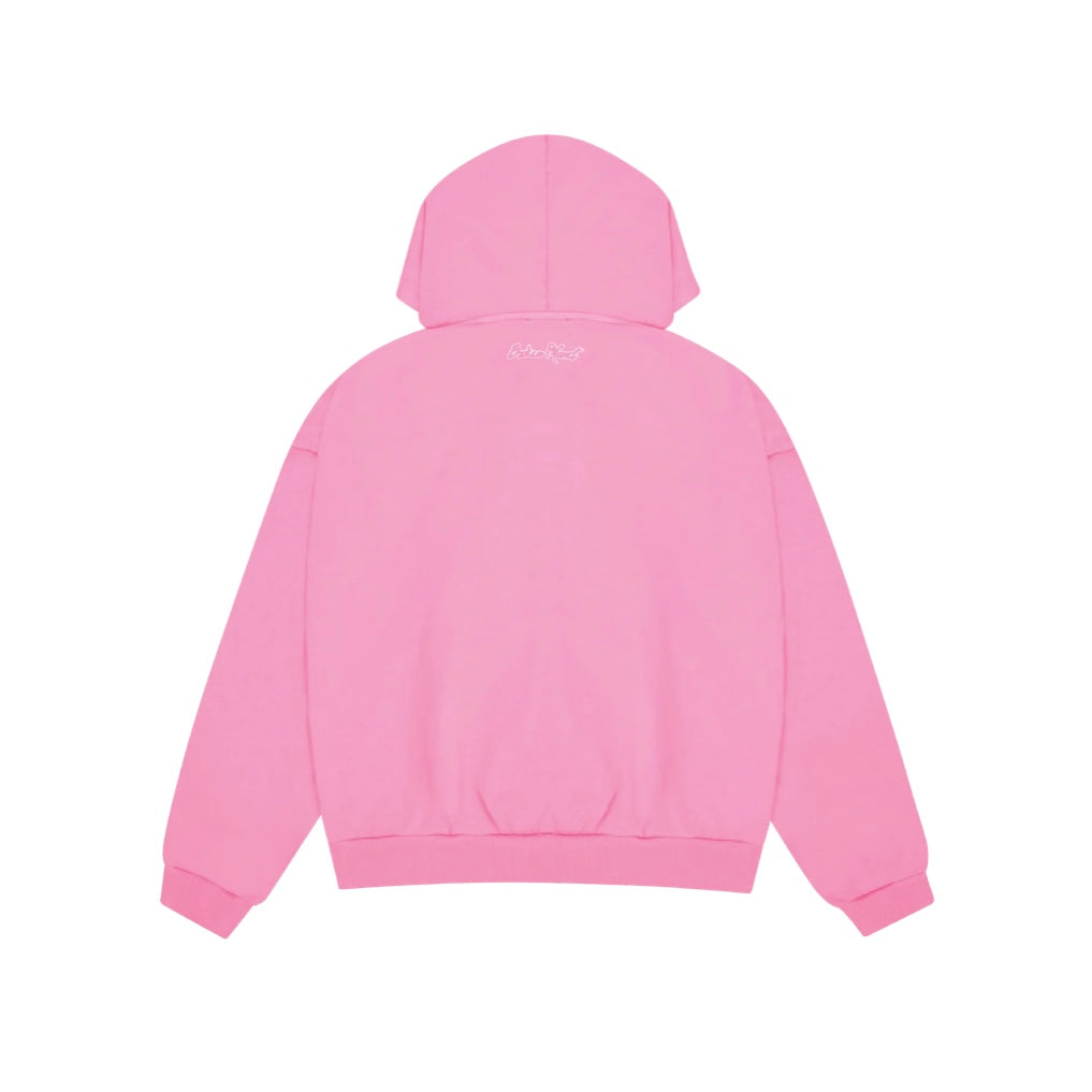 BROKEN PLANET SUN ZIP UP HOODIE ‘PINK’