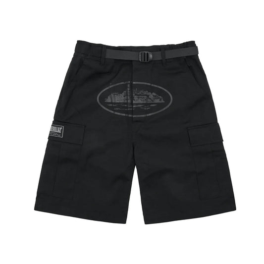 CORTEIZ GUERILLAZ CARGO SHORTS TRIPLE BLACK