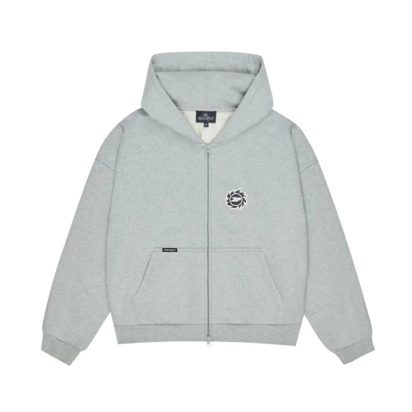 BROKEN PLANET SUN ZIP UP HOODIE ‘HEATHER GREY’