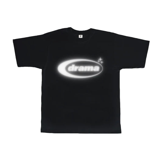 DRAMA CALL GLOW OVAL TEE BLACK