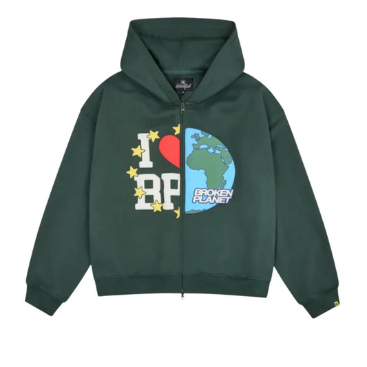 BROKEN PLANET ZIP UP HOODIE ‘MY PLANET’