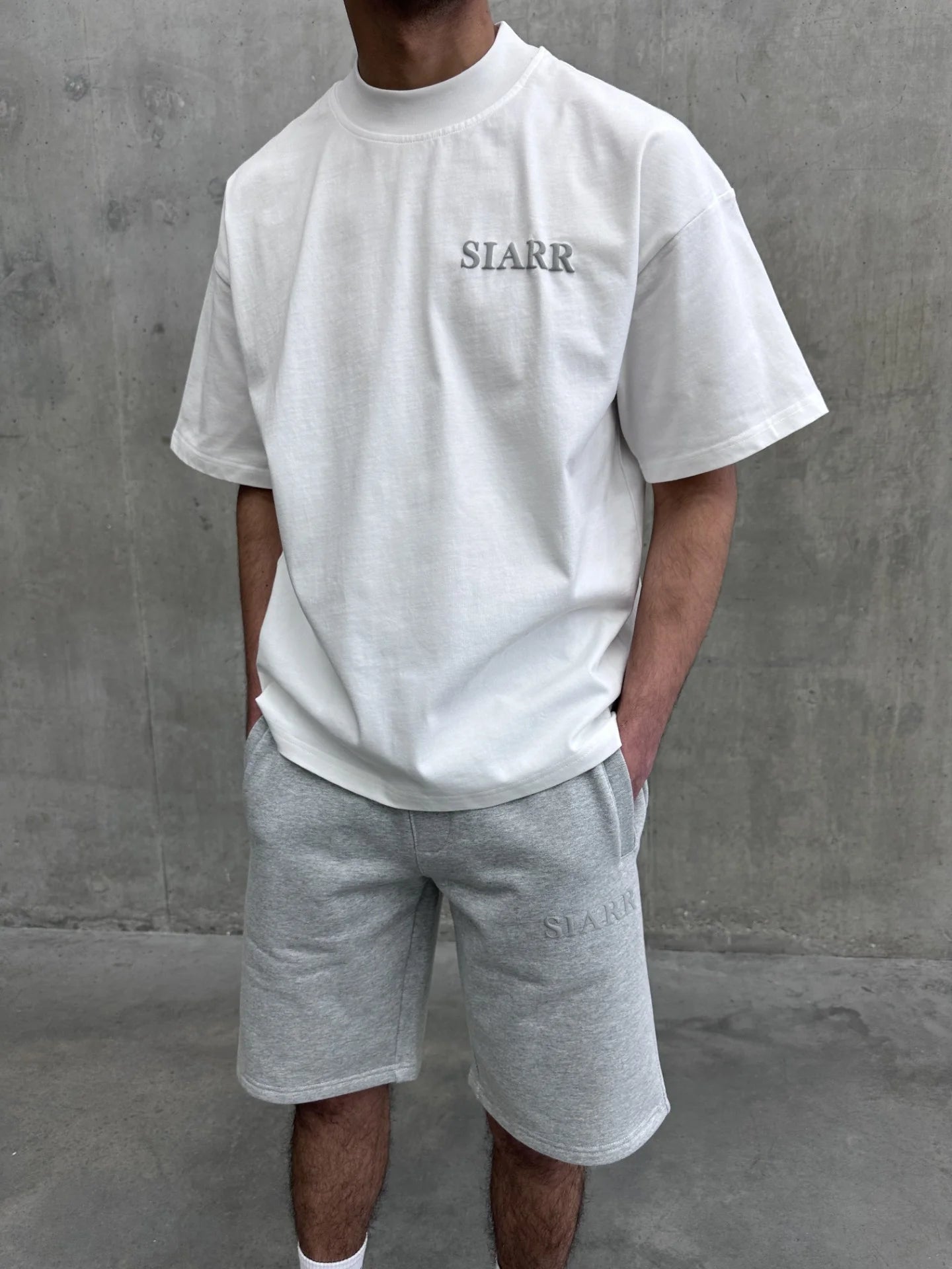 Siarr Puff Tee White Grey