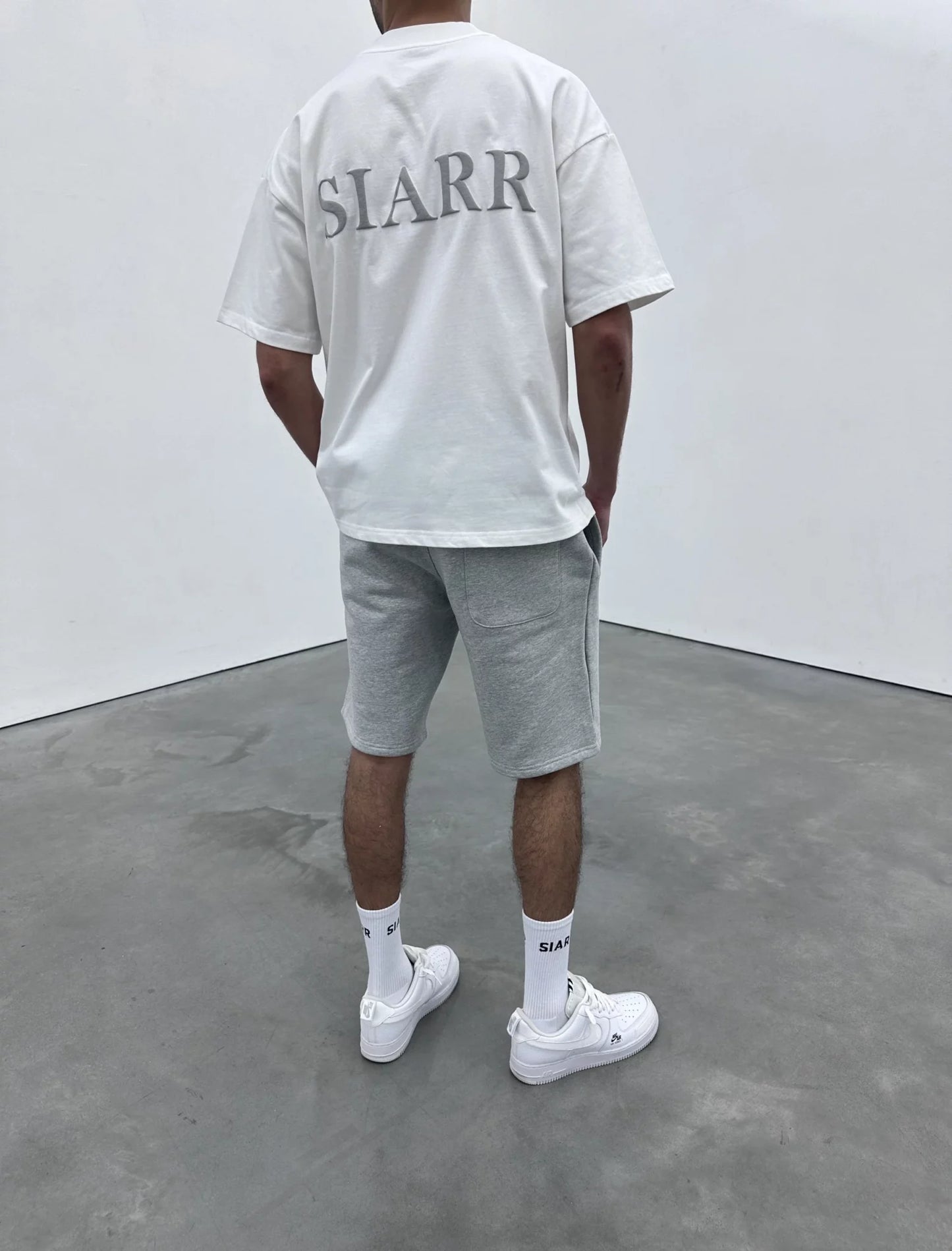 Siarr Puff Tee White Grey